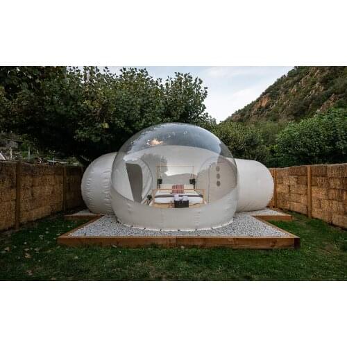 Promotion ! Double Rooms Bubble Tent Customized Logo Igloo Tent With Fan Clear Bubble Tree Dome House Bubble Hotel Camping Tent