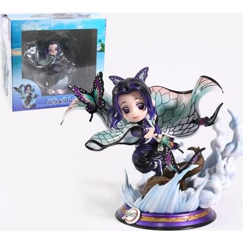 Anime Demon Slayer Kochou Shinobu GK Scenes PVC Collectible Model Toys Gifts Statue 17cm