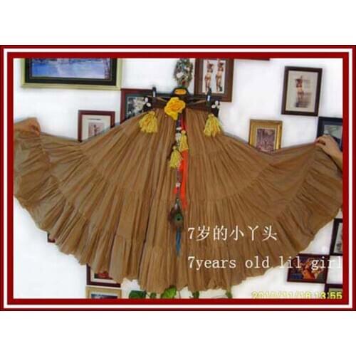 Cotton 4Tiered 18Yards Ats Gypsy Tribal Belly Dance Skirt EH33