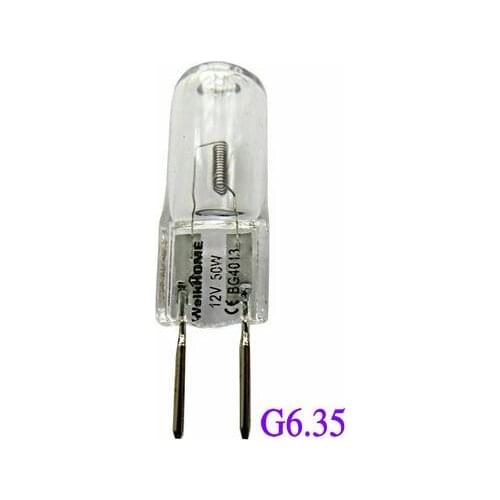 5pcs 12V Halogen Lamp Bead Gy6.35 10W 20w 35W Low-pressure Light Beads G6.35 50W Crystal Lamp Pins Small Halogen Bulb Warm White