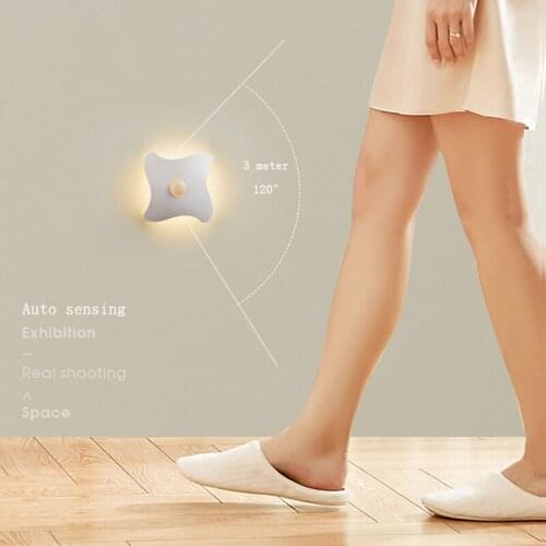 Human body induction night light baby feeding eye protection lamp bedroom sleep light no plug in girl dream LED gift lamp