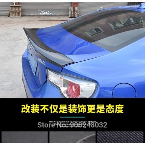 For Subaru BRZ car tail trunk type FRP fiberglass material paintless spoile Carbon Spoiler Wing Trunk Lip Boot Cover Car Styling