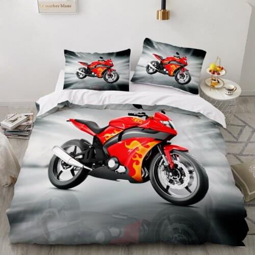 Duvet cover set sheet family euro 2.0 1.5 for home Bedding set bed linen 3D luxury Bed set 7 piece Motorcycle drop shipping