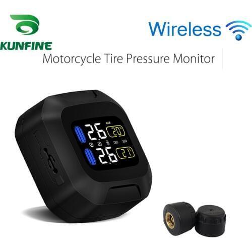 KUNFINE Smart Motorcycle TPMS Tyre Pressure Monitoring System TPMS Digital LCD Display Motorcycle Security Alarm Systems