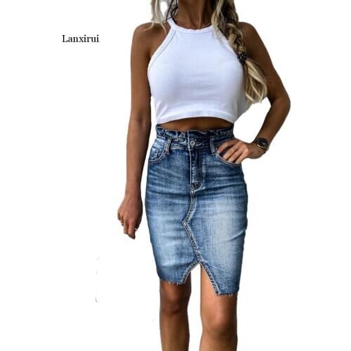 Джинсовые юбки-карандаши Lanxirui China At AliExpress