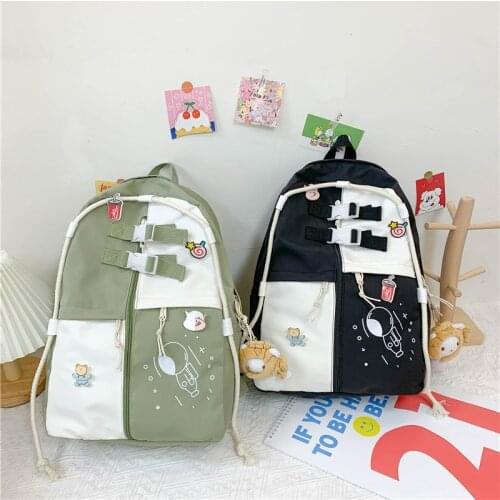 Summer Fashion Womens Backpack Nylon Casual School Bags For Girls Large-capacity Waterproof Travel School Backpack