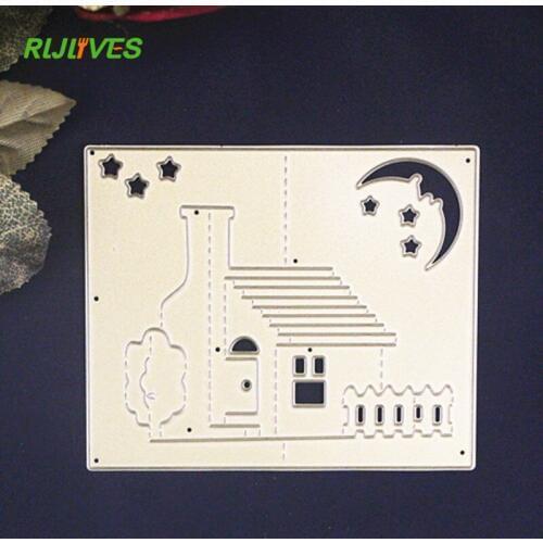 RLJLIVES Metal Cutting Dies 3D Stereo House Lovely Family Scrapbook Card Album Paper Craft Decorative Embossing Cutter