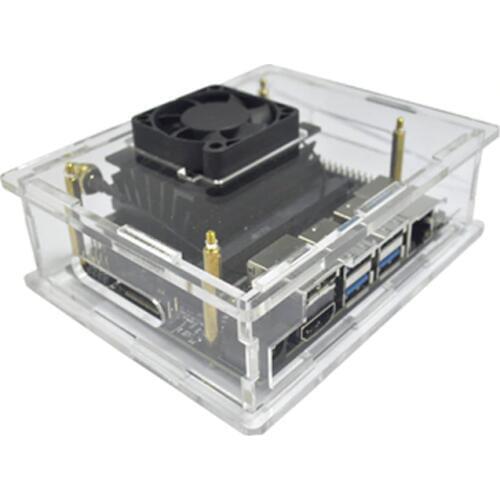 NVIDIA Jetson Nano Developer kit Acrylic Case Box Transparent Shell Enclosure with Cooling Fan