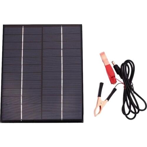 5.5W 12V Solar Panel Battery Charger Board Waterproof Polycrystalline Plate Outdoor Emergency Charging Board For Boat Car Motorc