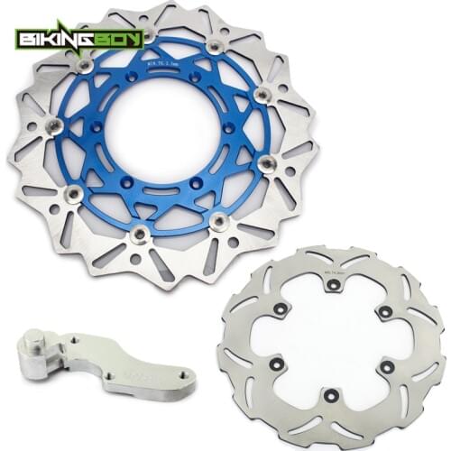 BIKINGBOY YZ WR 125 250 98-07 WR250F WR450F 03-16 08 YZ250F 01-06 YZ450F 03-07 04 05 320mm Front Rear Brake Discs Rotors Bracket