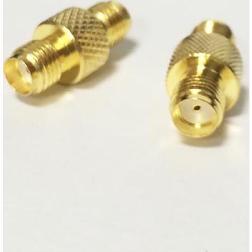 1pc SMA Female Jack to Female Jack Connector RF Coax Modem Convertor Adapter Straight Textured disc Goldplated NEW wholesale
