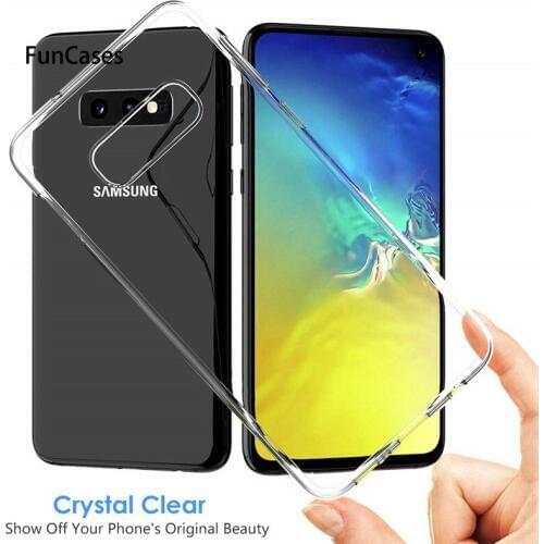 Clear Soft TPU Airbag Ani-knock Case For Galaxy S10E S9 S8 plus S7 S6 Samsung M20 A7 A6 A8 J4 J6 plus A9 Silicone Ultra Cover