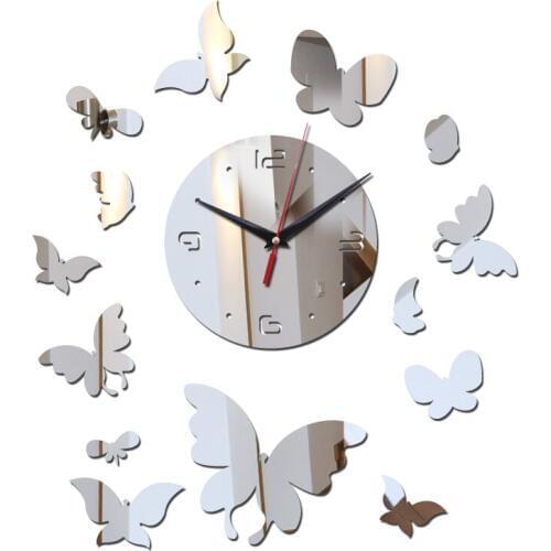 Direct selling wall clocks clock diy home decoration mirror acrylic stickers sticker watch quartz needle living room fashion