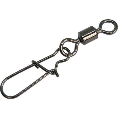 10/20pcs Fishing Swivels Pin Stainless Steel Rolling Swivel with Snap Freshwater bass fishing connector Saltwater Fishing gear