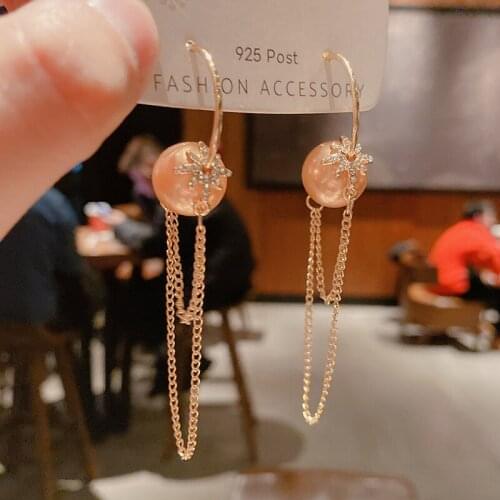 Tassel Ball Pendant Earrings 2021 trend Unusual earrings Women jewelry Everyday Teen Birthday Gift Fashion earrings for women