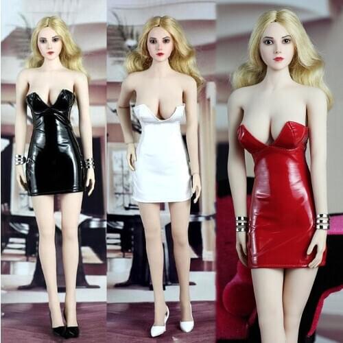 SGTOYS 1:6 S-014 Sexy Lady Paint Skirt Set Red/ white/ black Color for Female Action Figure Clothes