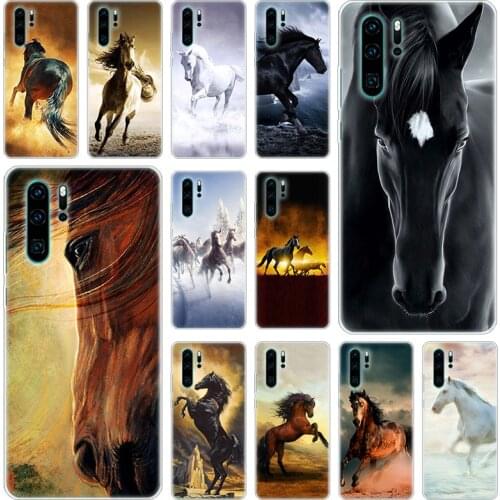 Hot Horses Running Silicone Phone Case for Huawei P50 P40 Pro P30 Lite P20 Pro P8 Lite 2017 P Smart Z 2020 2021 Soft Cover