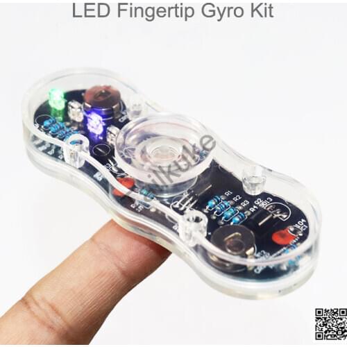 LED Fingertip Gyro DIY Production Kit Colorful LED Electronic Training Parts POV Rotation