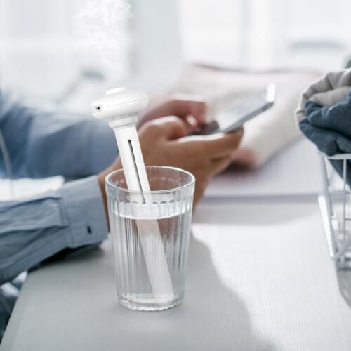 USB Portable Air Humidifier Diamond Bottle Aroma Diffuser Mist Maker White Adjustable Height Donut Humidifier Home Office