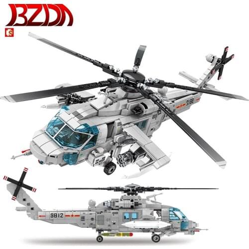 BZDA Military Plant Building Blocks J-10B fighter Aircraft With Armed Soldiers Airplane Model Bricks Toys For Birthday Gifts