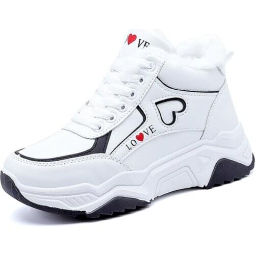 Winter Women Snow Boots Leather Women Warm Thick Plush Platform Boots Waterproof Female Boots Non-Slip Lady Shoes Botas De Mujer