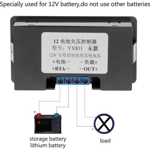 12V Battery Low Voltage Cut off Switch On Protection Undervoltage Controller DC J6PC