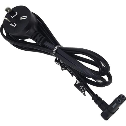 2 pin prong NZ AU mains AC power cord cable right angled to figure 8 plug 1.5m for Samsung LED TV Laptop
