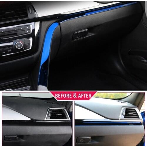 2 pcs Car styling interior Copilot Glove box handle decoration cover trim stainless steel Stickers For BMW 3 series F30 F34 LHD