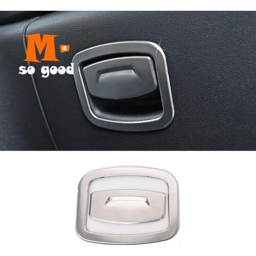 2pcs Stainless For Renault Koleos Car copilot glove box panel sticker Cover 2017 2018 Car decor product Accessories