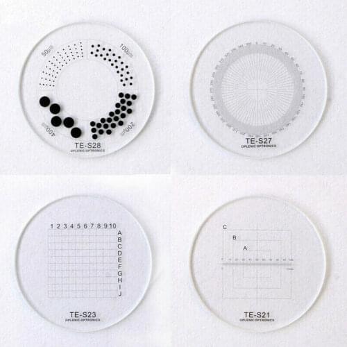 20.4mm Optical Glass Eyepiece Reticle Microscope Ocular Micrometer Slides Optical Glass