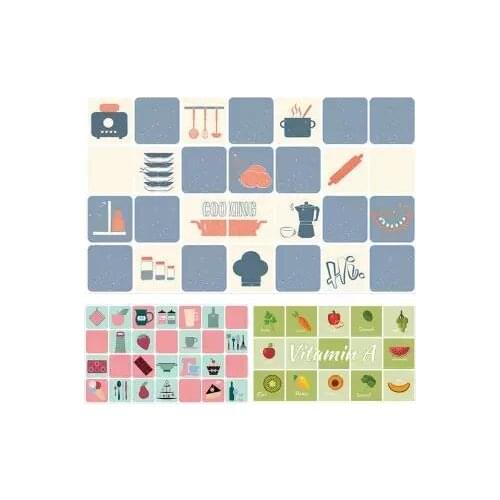 3PCS Waterproof Oil Resistant Self-Adhensive Kitchen Oil Wallpaper Wall Sticker Heat Resistant 180 Degree Celsius DIY Decoration