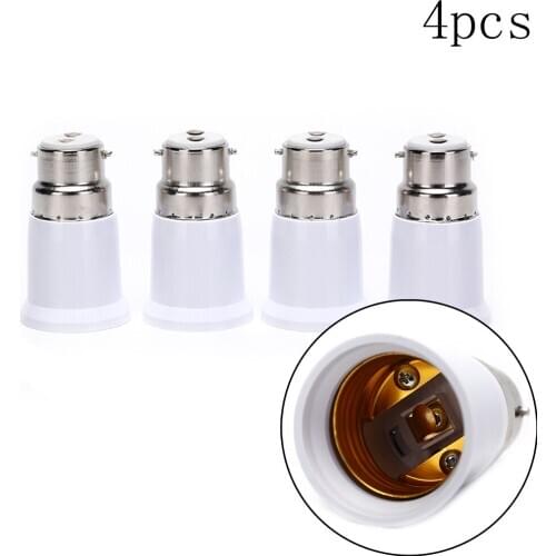 4pcs/lot Lamp Bulb Fireproof Holder Adapter Converter Socket Change Big Promotion B22 to E27 Base LED Light