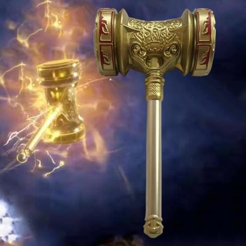45cm Hammer Cosplay 1:1 Thunder Hammer Figure Weapons Model Kids Gift Movie Role Playing Safety American Super Heroes Weapen