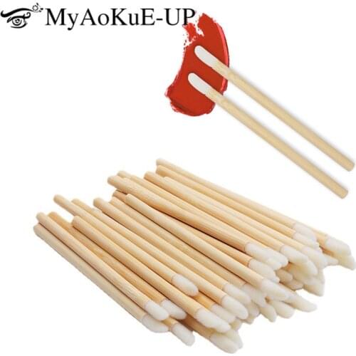 50pcs Disposable Make Up Lip Brush Lipstick Gloss Wands Applicator Makeups Lip Brushes Portable eyelash Extension Beauty Tool