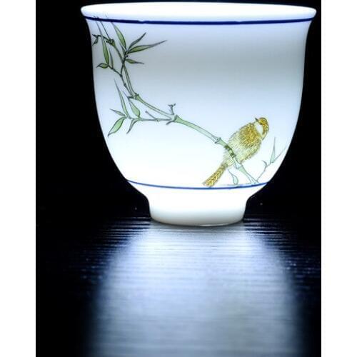 6pcs Ceramic tea cup porcelain teacup Kungfu tea set Handmade painted drawn Small tea bowl for Ceremony home decration