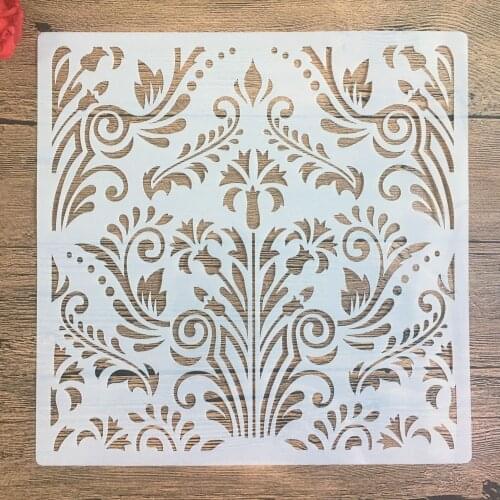 Decorative Mandala Print Stencils Scrapbook Coloring DIY 30x30cm for diy scrapbooking plastic large stencil for wall painting