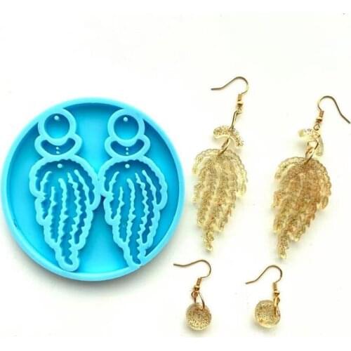 DIY Crafts Jewelry Earrings Epoxy Resin Mold Ear Studs Necklace Silicone Mould