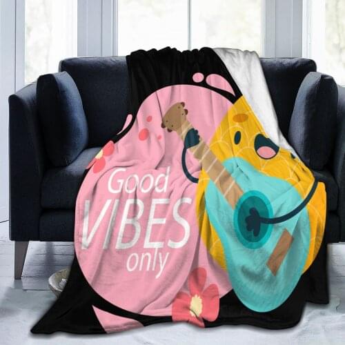 Flannel Blanket Cute Summer Pineapple Soft Thin Fleece Blanket Bedspread Cover for Bed Sofa Home Decor Dropship