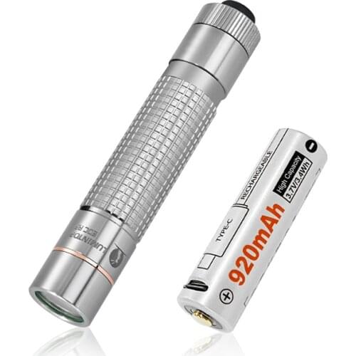 Lumintop EDC AA 14500 Titanium flashlight with Nichia 219CT led 550 lumen 160 meters forward clicky tail switch mini flashlight