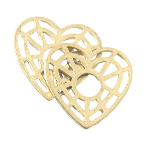 Geometric Hollow Charm Love Heart Necklace Connector Pendant 16.2*16mm DIY Earring Bracelet Earring Making Components