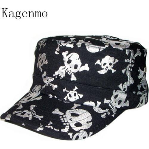 Kagenmo Summer Gold Skull Baseball Cap Skeleton Leisure Hat Female Hiphop Hat Male Sun Cap For Spring Summer Autumn