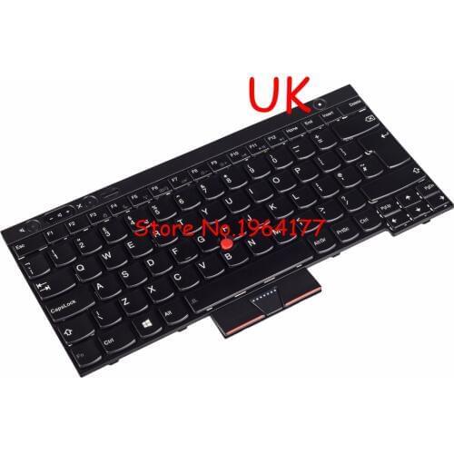 New for IBM FOR Thinkpad T430 T430l T530 T430S L430 X230 W530 UK KEYBOARD 0C01952 04X1306 Laptop /Notebook QWERTY 04X1230