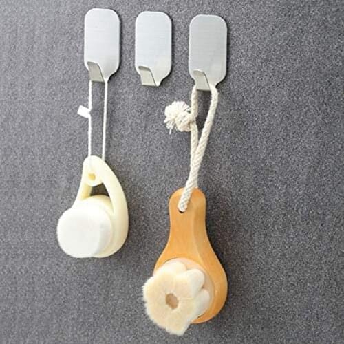 Hot A Set of 10 Sticky Stainless Steel Wall Brackets for Bathrobes Towels Kitchen and Bathroom-Waterproof and Rustproof