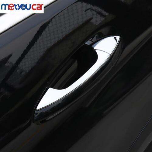 4pcs/set Chrome Car Door Handle Trim Sticker For Mercedes Benz A Class W176 2013-2016 Car Styling Accessories