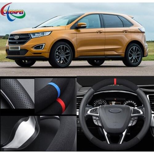 38cm Non-Slip Dreathable Suede steering wheel cover For Ford Edge Car Interior decoration accessories