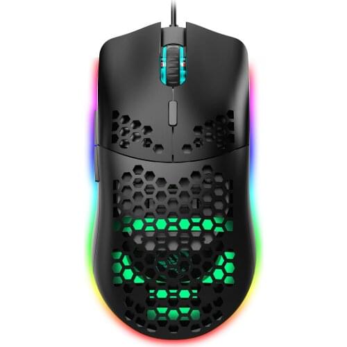New Wireless Mouse RGB Luminous Wired Mouse Supports Turning Off The Light 6-Key Programmable Mouse for PC Computer