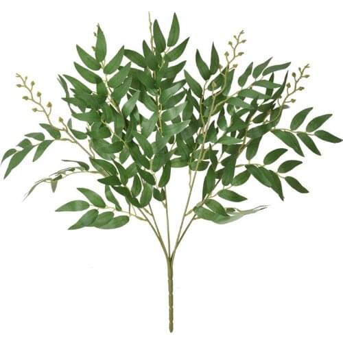 New Willow Artificial Plants Leaves Wedding Home Bachelor Party Decorations Fake Flowers for Kitchen Garden Fall Decor Outdoor