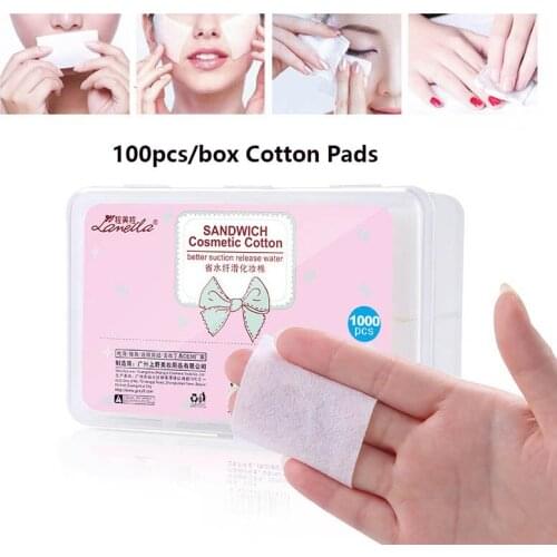 1000Pcs/Set Disposable Makeup Cotton Wipes Soft Makeup Remover Pads Facial Cleansing Paper Wipe Make Up Tool Cosmetic Cotton Pad