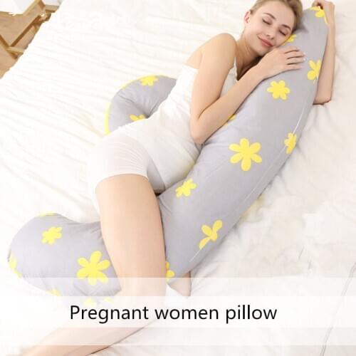 Simple Side Sleeping Cushion with Waist Pillow Adjustable Pregnancy Pillow with Massage Particles Design Soft Full Body Pillow