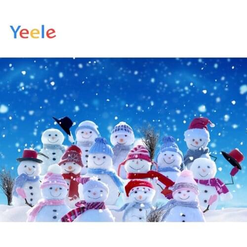 Christmas Winter Snowflake Snowman Party Sky Baby Birthday Backdrop Photography Custom Photographic Background For Photo Studio